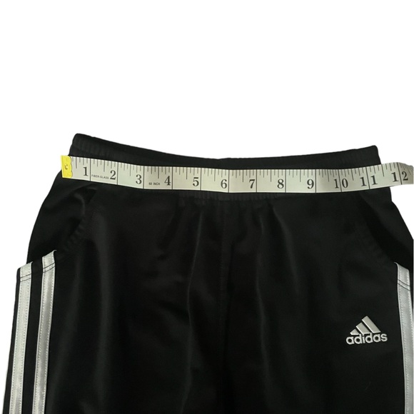 Adidas Unisex Black White Three Strip Active Pants Size Youth Medium 10-12 - Picture 5 of 7